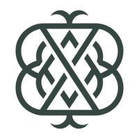 Sleek Letter Monogram vector
