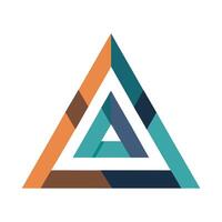 Overlapping Triangles Design vector