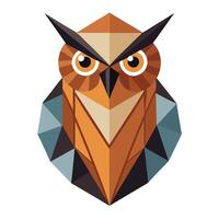 Owl with Polygon Shapes vector