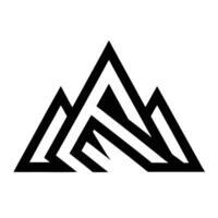 Geometric Mountain Art vector