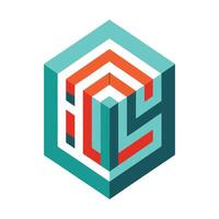 Artistic Isometric Cube vector