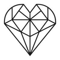 Angular Heart Art vector