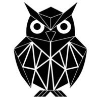 Abstract Polygon Owl vector