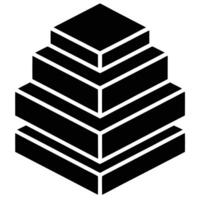 Stacked Shapes Design vector