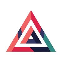 Overlapping Triangle Art vector