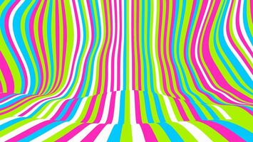 Abstract green and pink vertical waves design vector