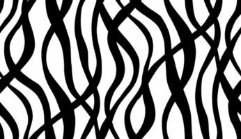 Interwoven black and white lines forming a complex abstract pattern. Seamless pattern . Optical illusion background. vector