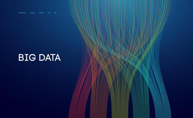 Data sorting technology background. Digital concept data science. Data flow futuristic background.