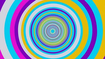 Hypnotic Multicolored Concentric Circles Design vector