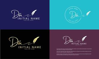 DN N D initial signature logo template vector
