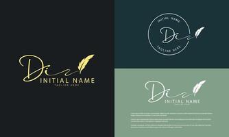 DI I D initial signature logo template vector