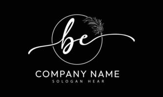 BC C B initial signature logo template vector