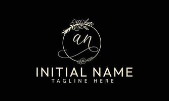 AN N A initial signature logo template vector