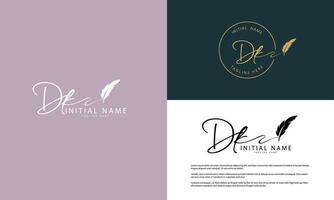 DK K D initial signature logo template vector