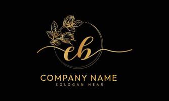 CB B C initial signature logo template vector