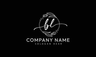 BL L B initial signature logo template vector