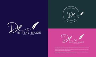 DI I D initial signature logo template vector