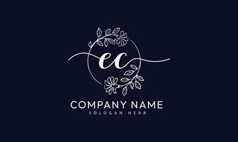CC CC initial signature logo template vector