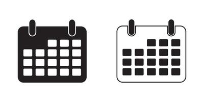 Desktop calendar set isolated on white background. Calendar symbol. calendar icon vector
