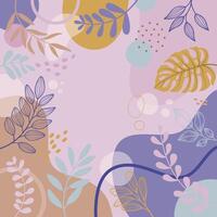 Design banner frame flower Spring background with beautiful. flower background for design. Colorful background with tropical plants. Place for your text. vector