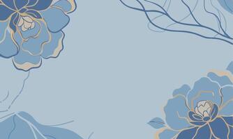 Elegant Hand Drawn Floral Background with copy space vector