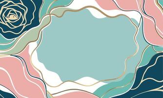 Elegant Hand Drawn Floral Background with free space vector