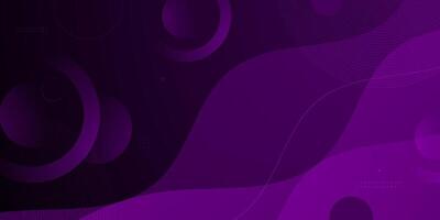 Abstract dark purple 3D wave geometric 3D background. Wave color background with circle pattern design. Fluid shapes composition. vector