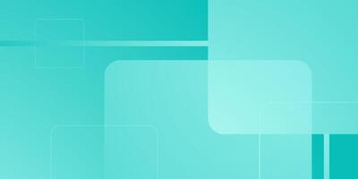Colorful abstract geometric background with green turquoise gradient color combination. Simple overlap square pattern color line on background. vector