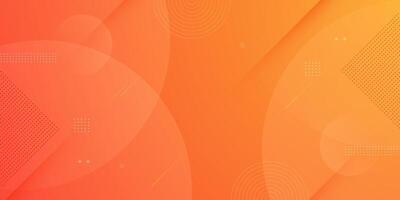 Abstract 3D orange circle background with simple design. Dynamic shapes pattern background. vector
