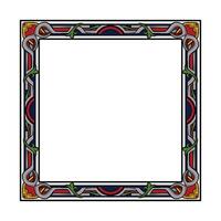 colored illustration of abstract geometric frame vector