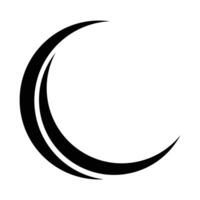 Half Moon Circle Shape - Moon Icon Design vector