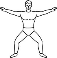 A man Fitness workout exercise Continuous line drawing of a man lifting a heavy-weight barbell. Body builder flexing and lifting weights outline design. Healthy lifestyle concept line art. vector