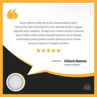 Simple professional quote presentation and client testimonial social media post template vector