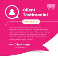 Abstract designed modern client testimonial or customer review social media post template design vector