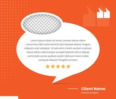 Professional client feedback or customer review social media post template design vector
