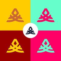 Creative A shape logo, Graphics and Icons. vector