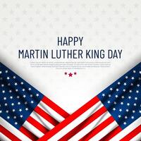Martin luther king day background with american flag and text vector