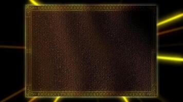 Background material in which a luxurious gold certificate frame appears on a line light background video