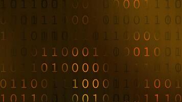 Digital Binary Code Background Dark Golden video