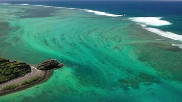 Mauritius island, view of the Cape with the monument to captain Matthew Flinders and the Indian ocean video