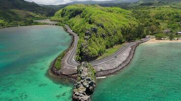 Mauritius island, view of the Cape with the monument to captain Matthew Flinders and the Indian ocean video