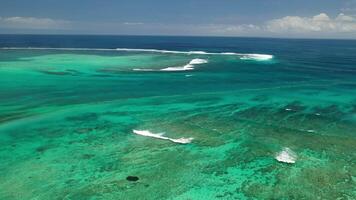 Mauritius island, waves in the Indian ocean, Coral reef in the Indian ocean video