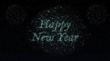 Animation Celebrate the New Year with dazzling fireworks lighting up the night sky in vibrant colors and joyful bursts. video