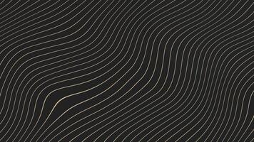 Sleek, wavy pattern of thin, gold lines flowing across a black background, evoking a sense of modern minimalism and elegance. video