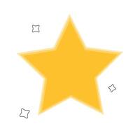 Star icon isolated on white background. Flat design for branding, social media, website, app. vector