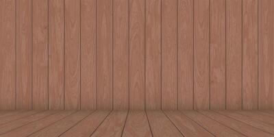 Wooden floor and wall mocha mousse tone background graphic illustration have blank space for advertisement or place the products presentation. vector