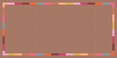 Colorful rectangle frame template on mocha mousse background graphic illustration. vector