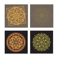 Bundle of Indian Traditional Mandala Design. intricate geometric patterns and cultural motifs. Perfect for creative projects like wall art, yoga themes, meditation visuals, invitations, textiles vector