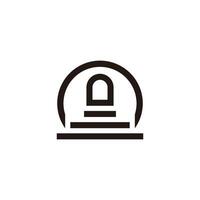 loop staircase simple geometric gate logo vector