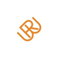 letters br abstract lines simple geometric logo vector